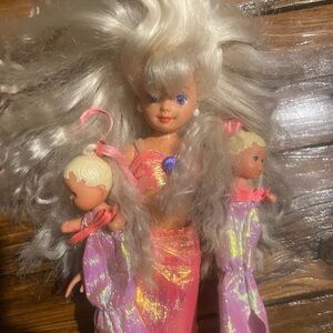 Pink Mermaid Doll Set with Babies
